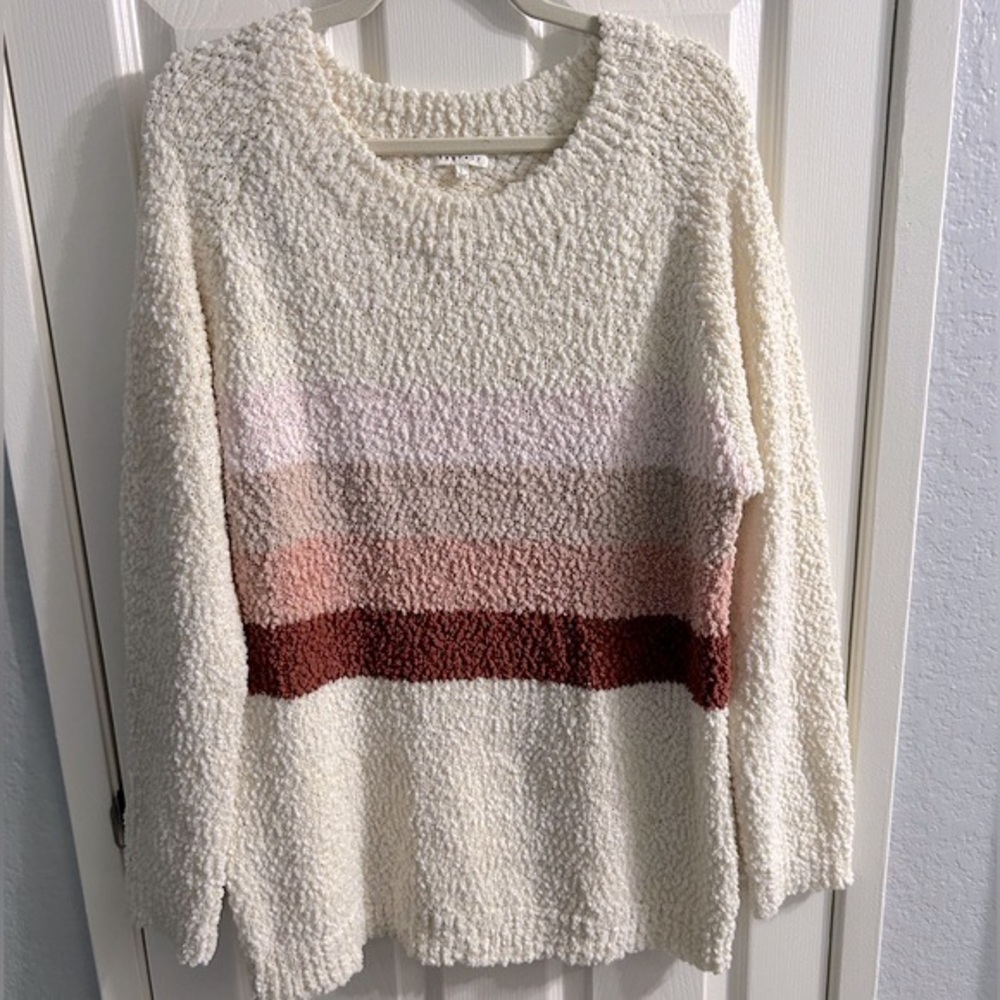 Unbelievably Soft and Cozy Oversized Fall Striped Sweater by  BaeVely. Size L